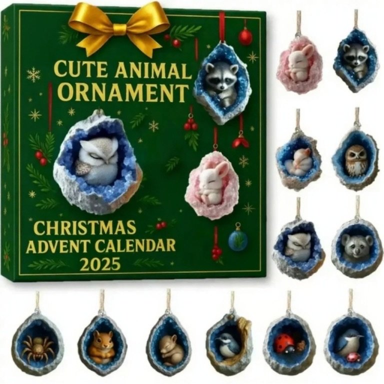 2025 Animal Advent Calendar 24 Day Adorable Animal Ornament Christmas