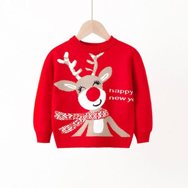 Kid’s Ugly Christmas Sweater – Festive Reindeer Frolic