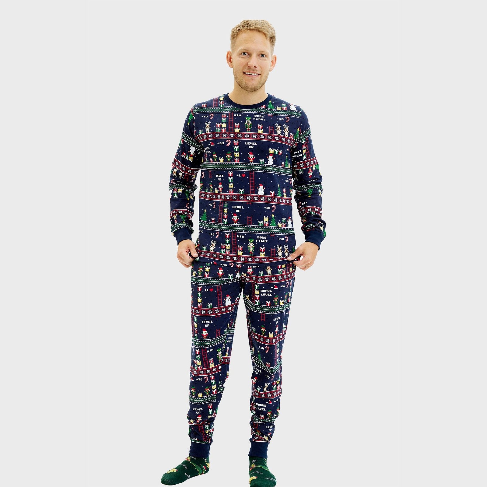 Vintage Gamer Christmas Pyjamas for Men