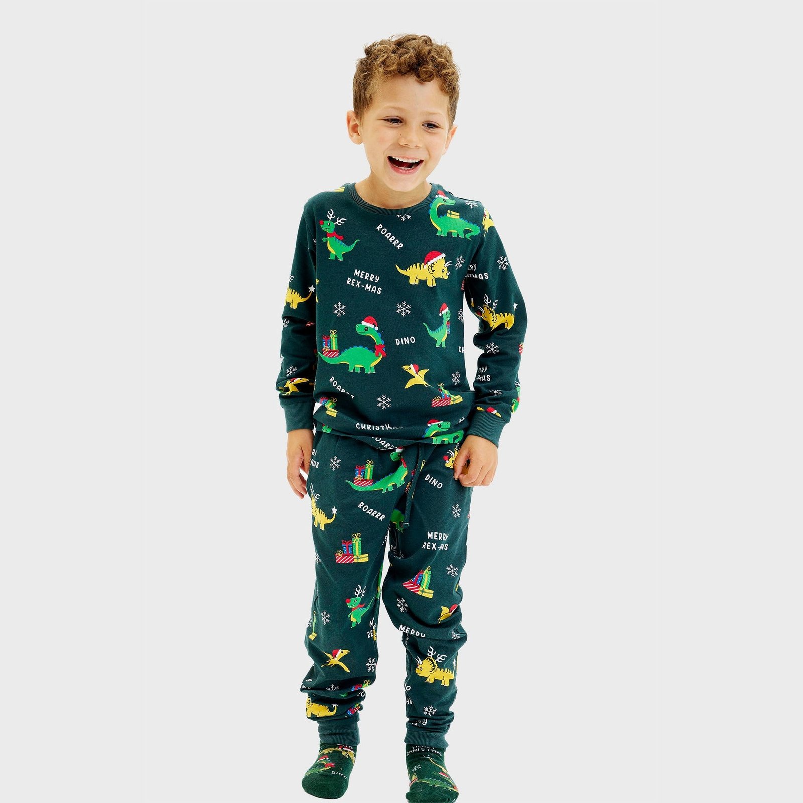 Dinosaur christmas pyjamas for child