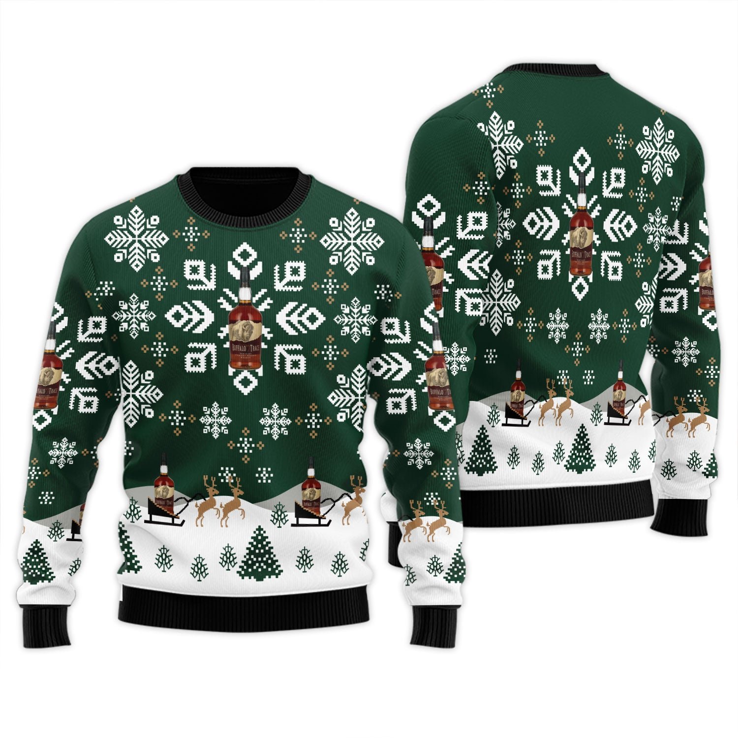 Buffalo Trace Snowflake Ugly Sweater