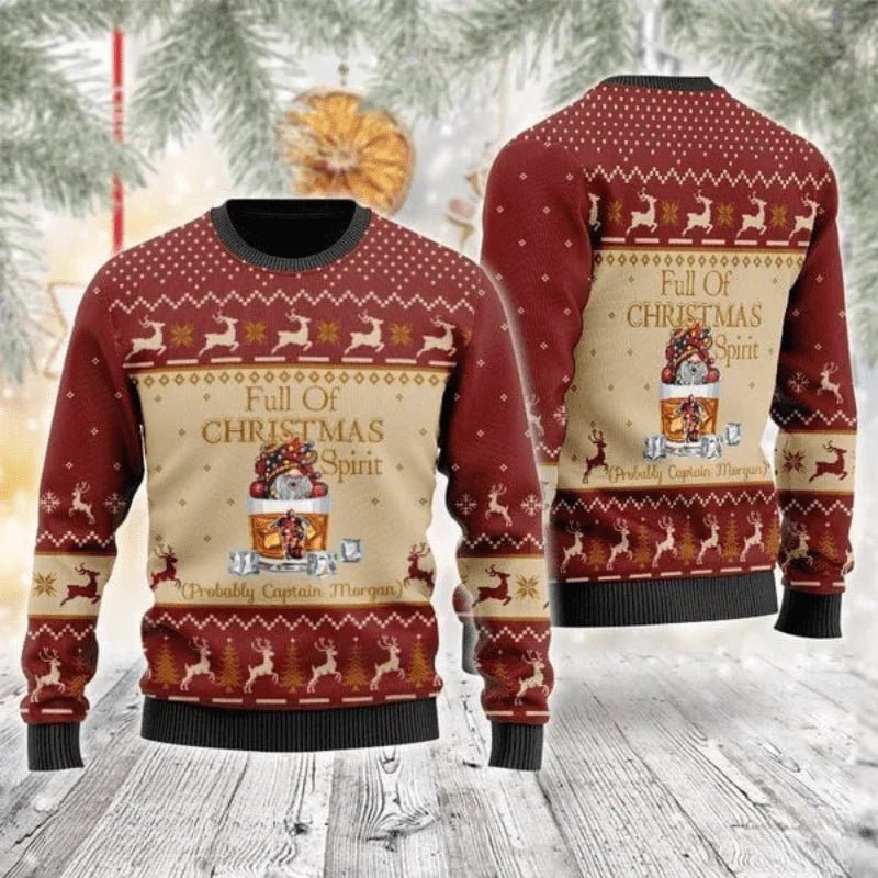 Captain Morgan Full of Christmas Ugly Sweater