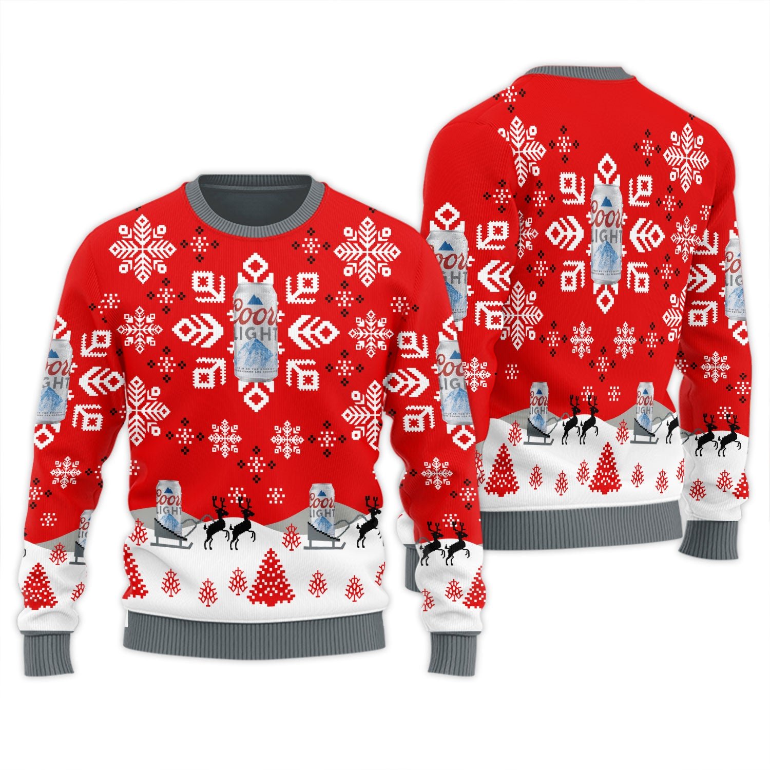 Coors Light Snowflake Ugly Sweater