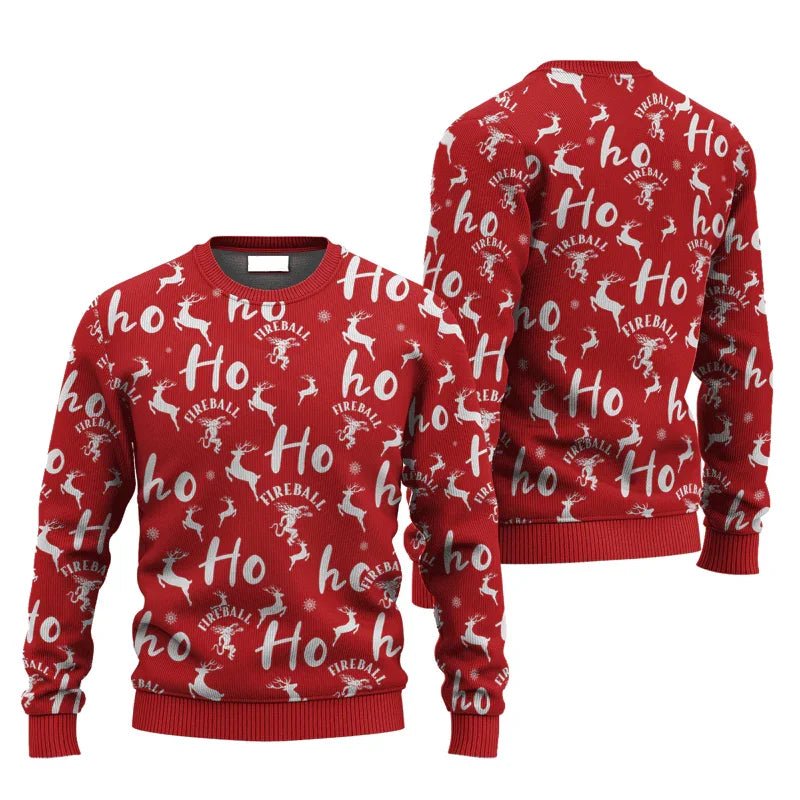 Ho Ho Fireball Ugly Christmas Sweater Unisex
