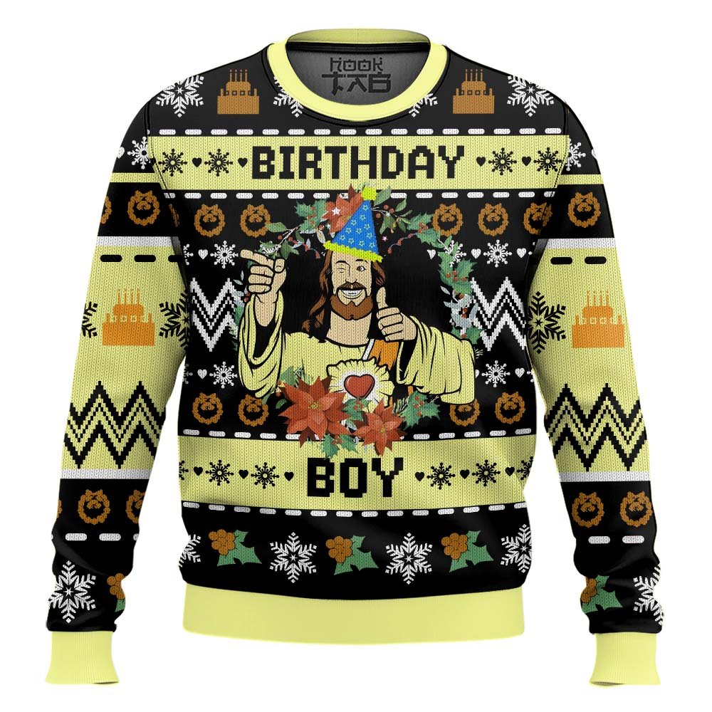 Happy Birthday Boy Jesus Ugly Christmas Sweater