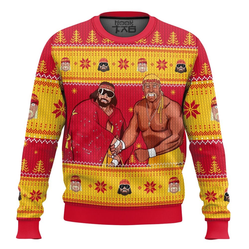 Hogan Macho Man Mega Powers Ugly Christmas Sweater