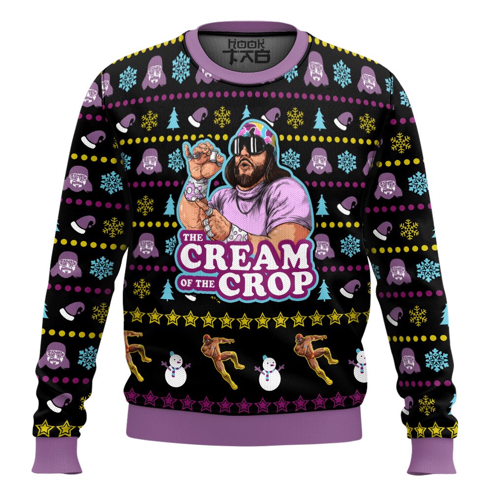 Macho Man the Cream of the Crop WWE Ugly Christmas Sweater