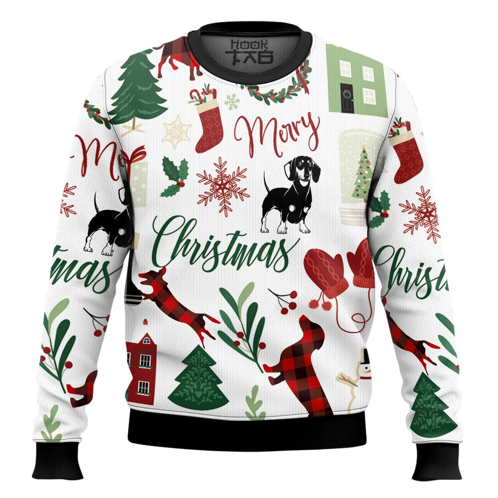 Merry Christmas Dachshund Ugly Christmas Sweater