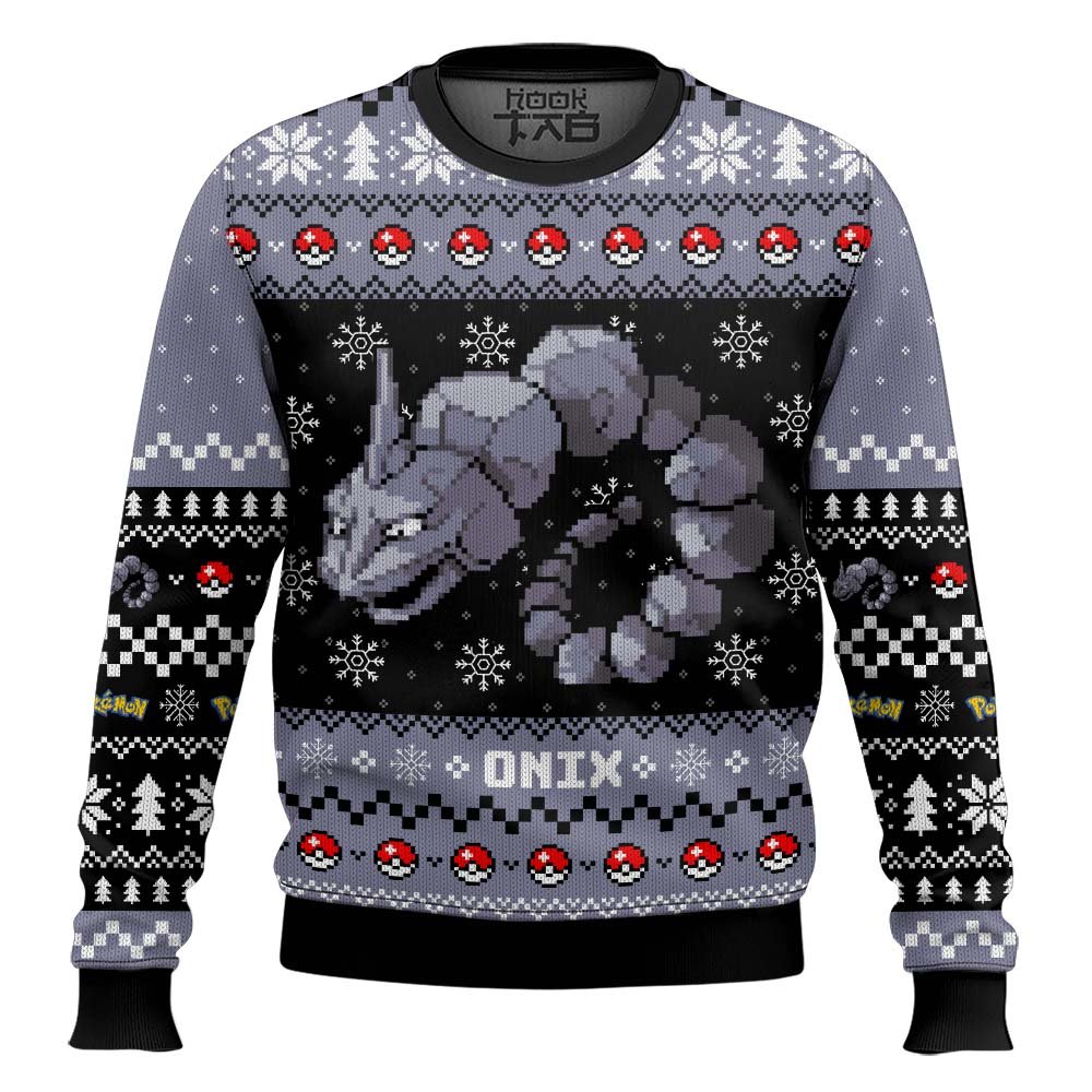 Pokemon Gen 1 Onix Ugly Christmas Sweater