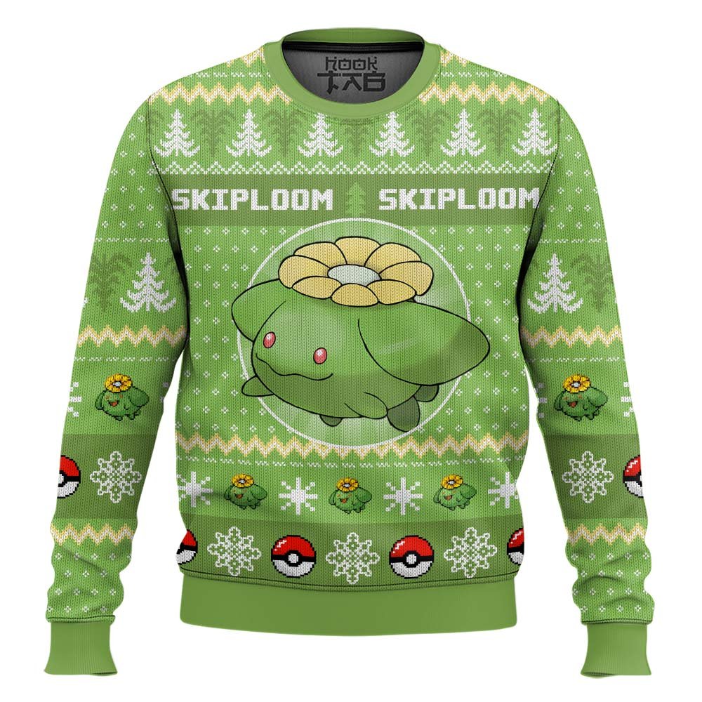 Pokemon Gen 2 Skiploom Ugly Christmas Sweater