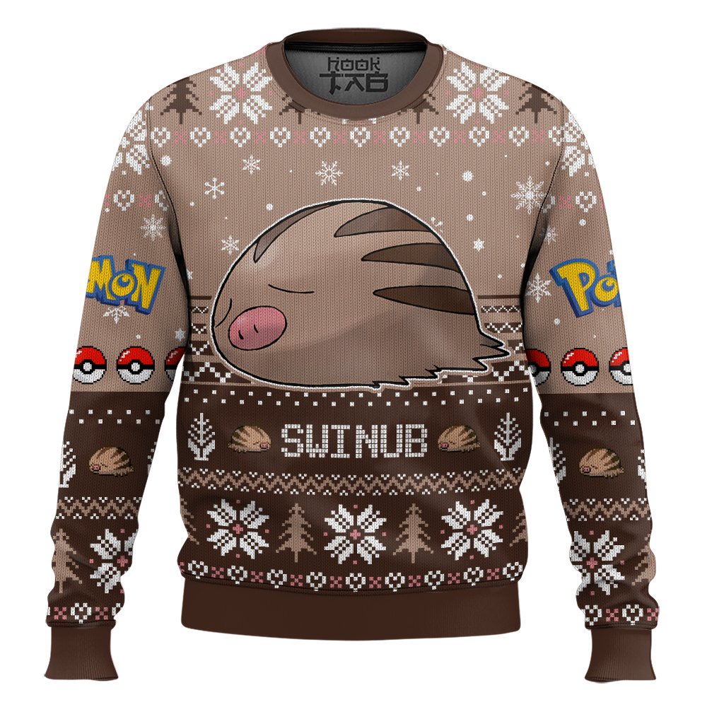 Pokemon Gen 2 Swinub Ugly Christmas Sweater