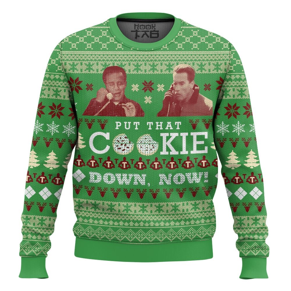 Put That Cookie Down Now Jingle All The Way Ugly Christmas Sweater