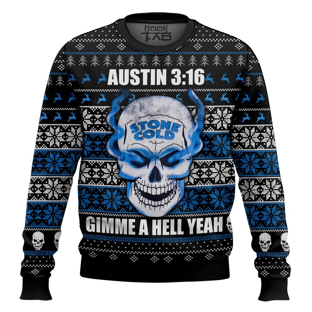 Stone Cold Austin 3:16 Wrestling Ugly Christmas Sweater